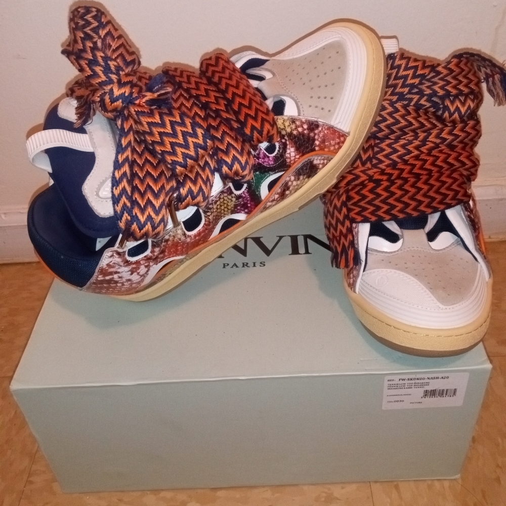 LANVIN, Size 42 python multi color